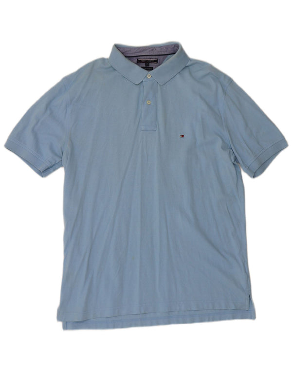 Męska koszulka polo Tommy Hilfiger 2XL, niebieska, bawełniana