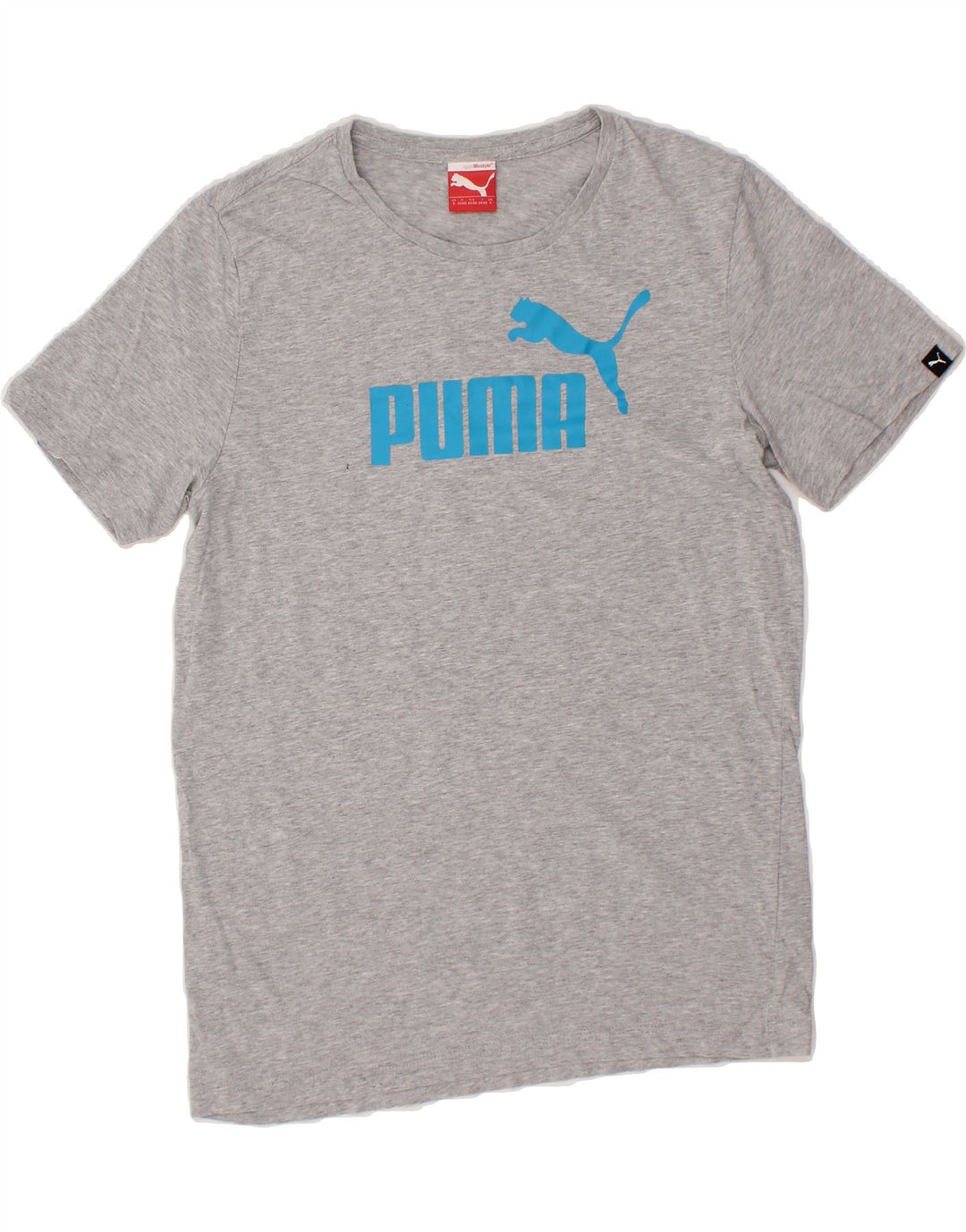 PUMA Mens Graphic T-Shirt Top Small Grey Cotton Vintage Puma and Second-Hand Puma from Messina Hembry 