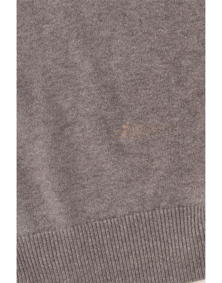 Męski sweter z zamkiem błyskawicznym Barbour XL, szary, bawełniany