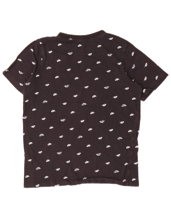 Chłopięcy T-shirt z grafiką Nike, 13-14 lat, XL, czarna bawełna