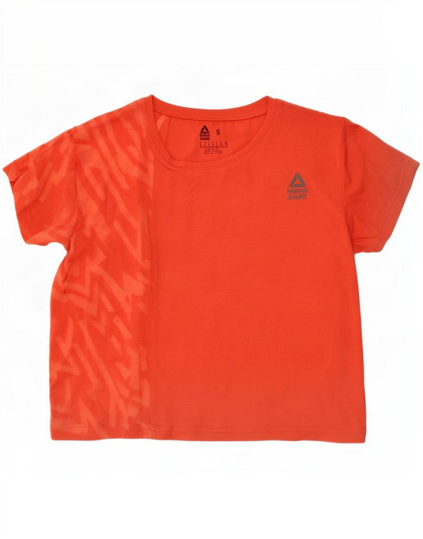 Damska koszulka Adidas Cross Fit Crop Graphic Top UK 8/10 Small Orange