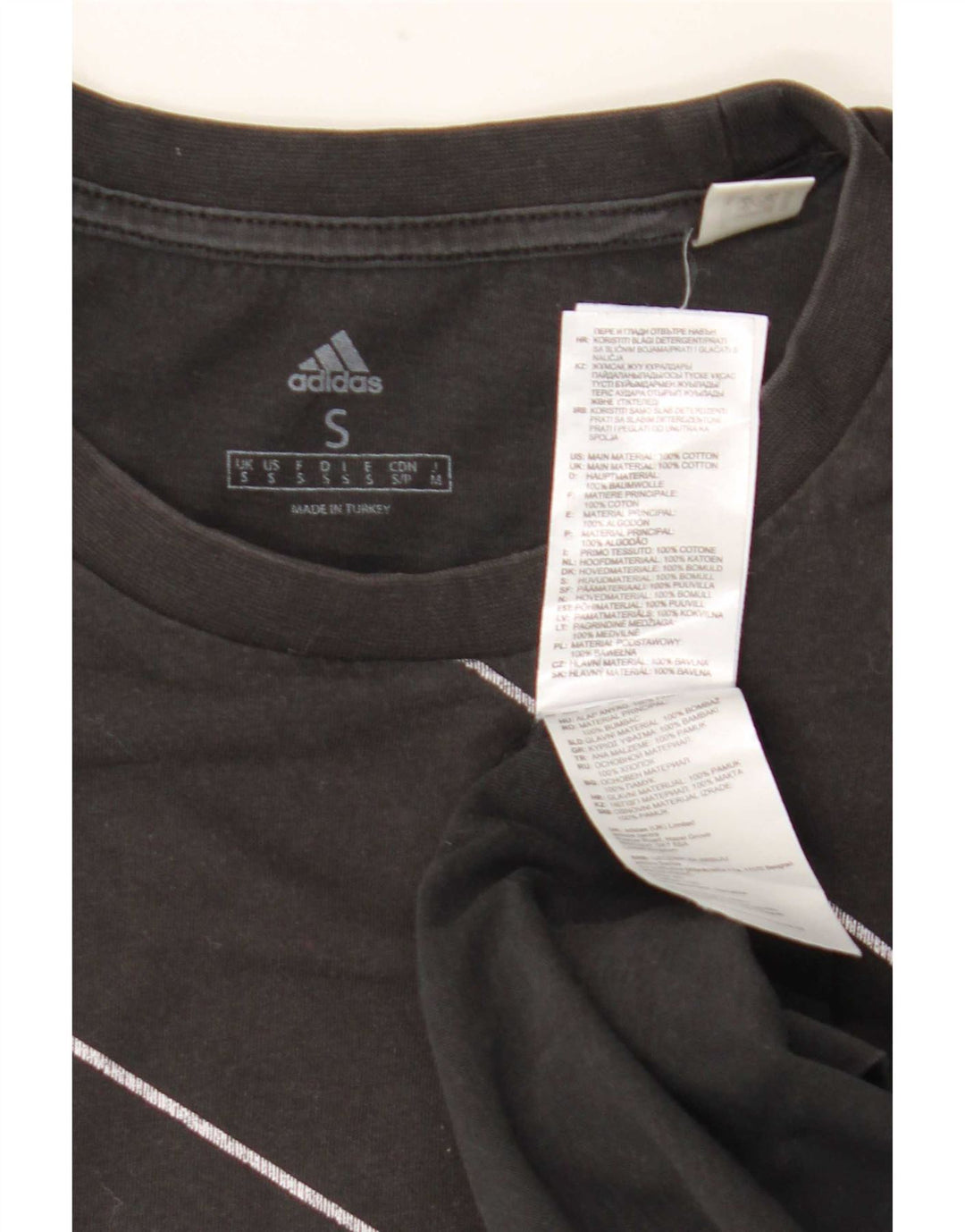 Męska koszulka z grafiką Adidas, mała, czarna, bawełniana
