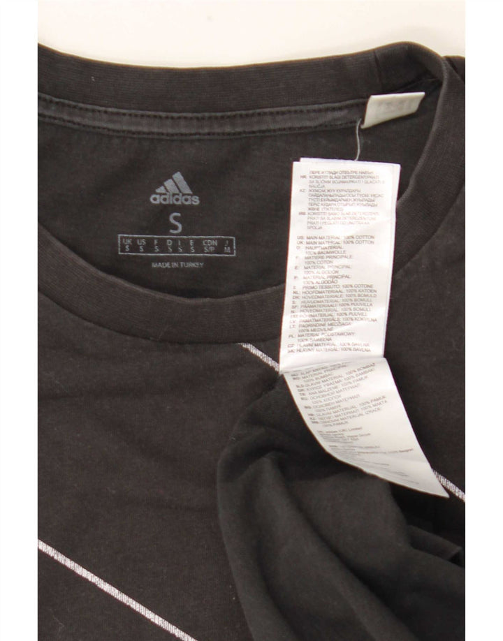 Męska koszulka z grafiką Adidas, mała, czarna, bawełniana
