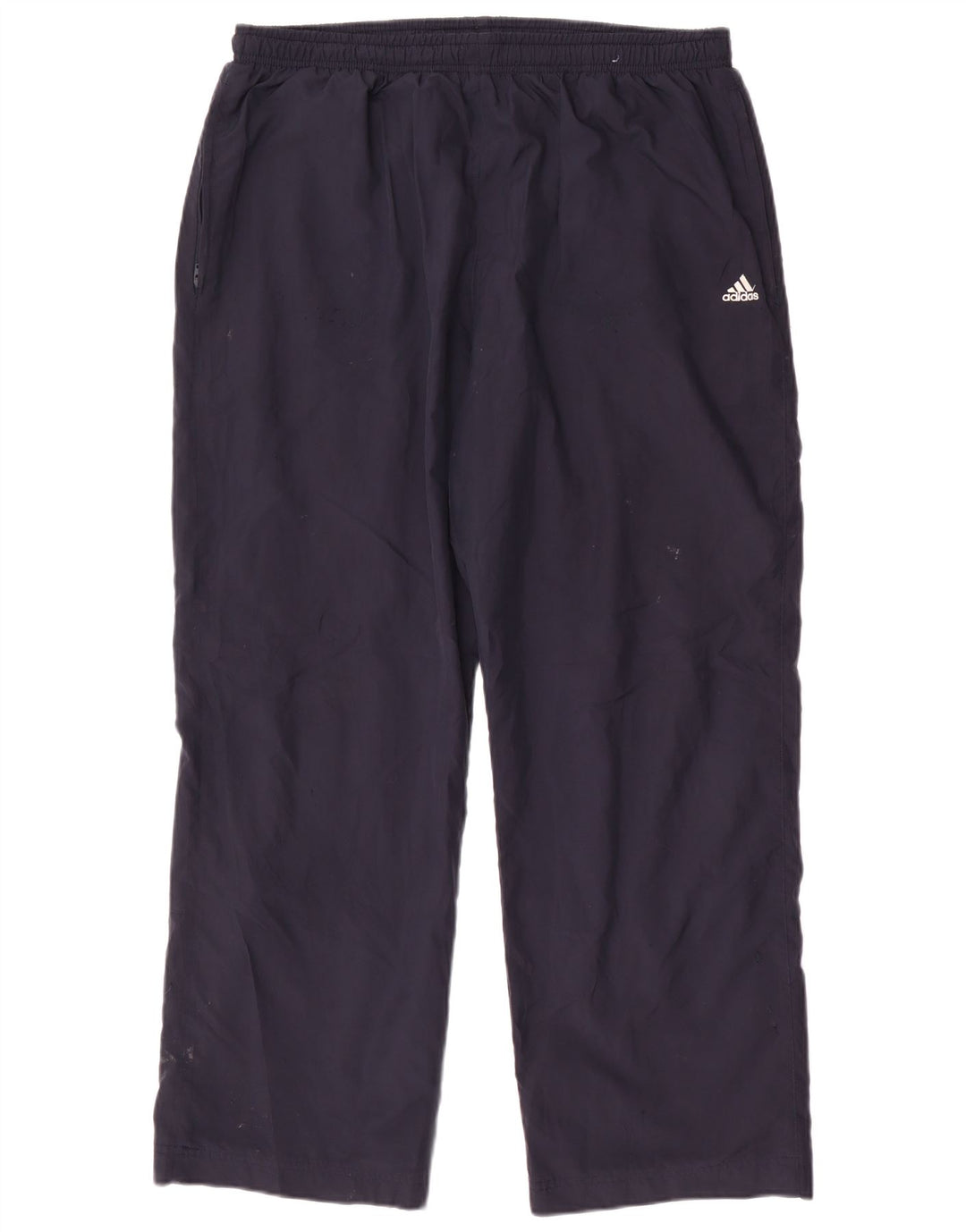 Męskie spodnie dresowe Adidas, duże, granatowe, poliestrowe