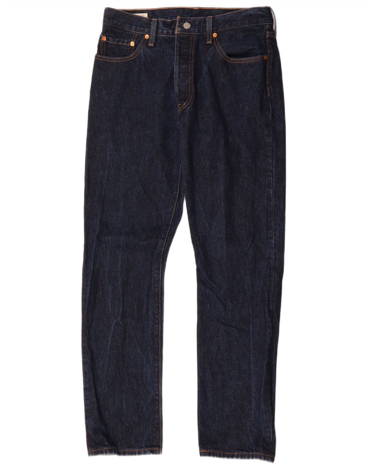 Męskie dżinsy Levi's 501 Straight W29 L30 Granatowa bawełna