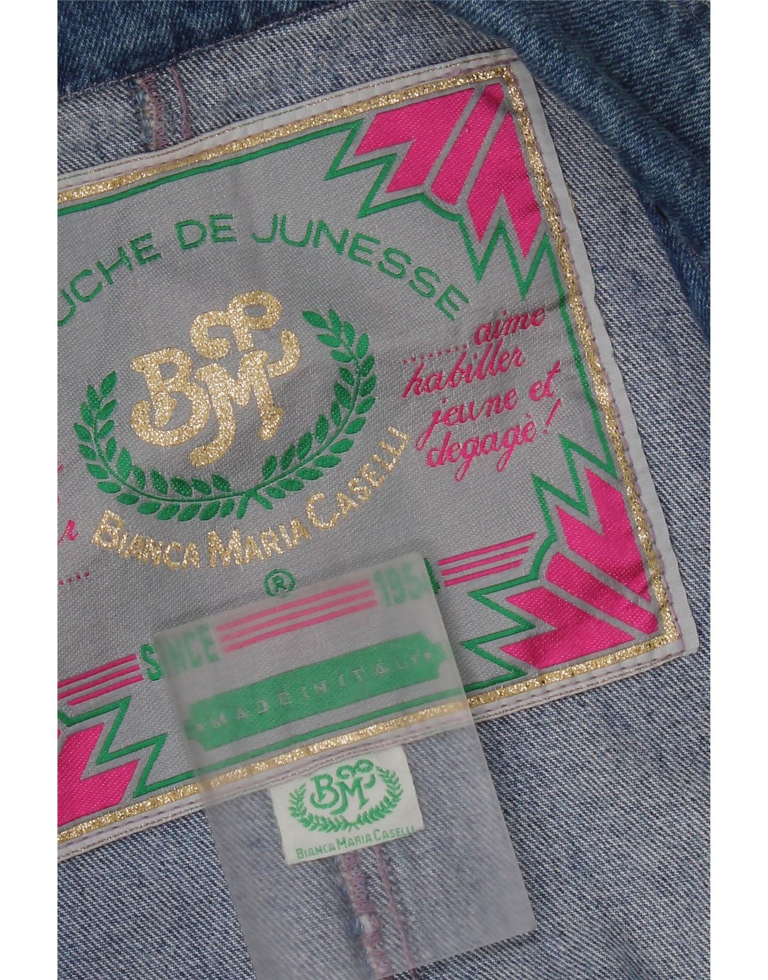 Bianca Maria Caselli Damska marynarka dżinsowa zapinana na 1 guzik UK 10, mała niebieska