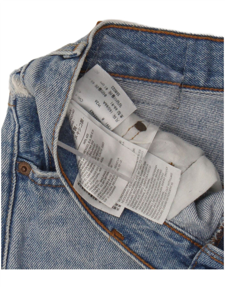 Damskie spodnie jeansowe Levi's 501 w trudnej sytuacji W26, małe, niebieskie, bawełniane