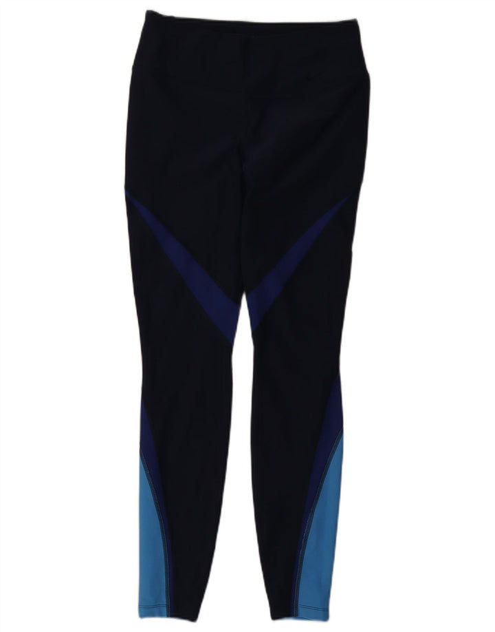 Damskie legginsy Nike Dri Fit UK 12, średni granatowy kolor, blok