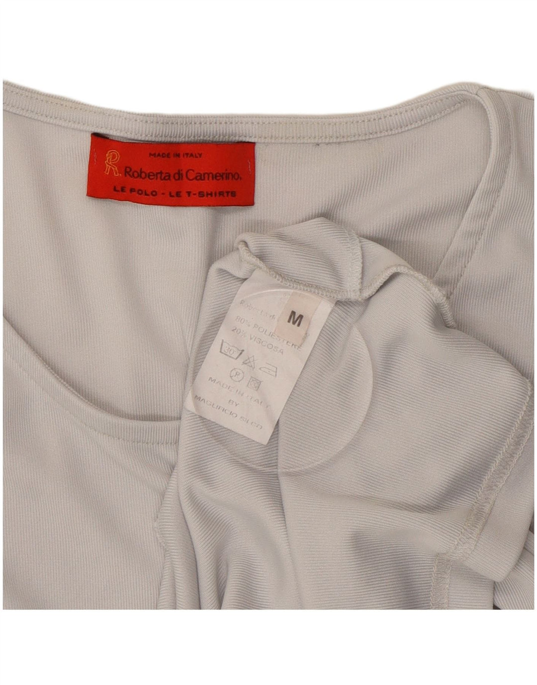 T-shirt damski ROBERTA DI CAMERINO Top UK 14 Średni szary poliester