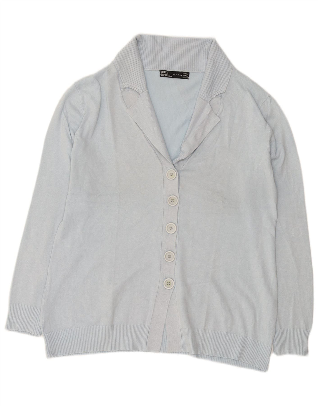 Sweter damski Zara Cardigan UK 16, duży niebieski sztuczny jedwab
