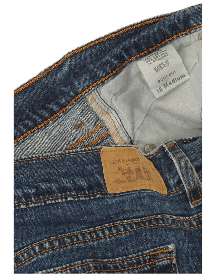 Damskie dżinsy Levi's 515 Bootcut US 12, duże, W32 L30, niebieska bawełna