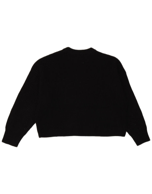 Sweter damski Zara Crop Oversize z okrągłym dekoltem UK 10 Small Black