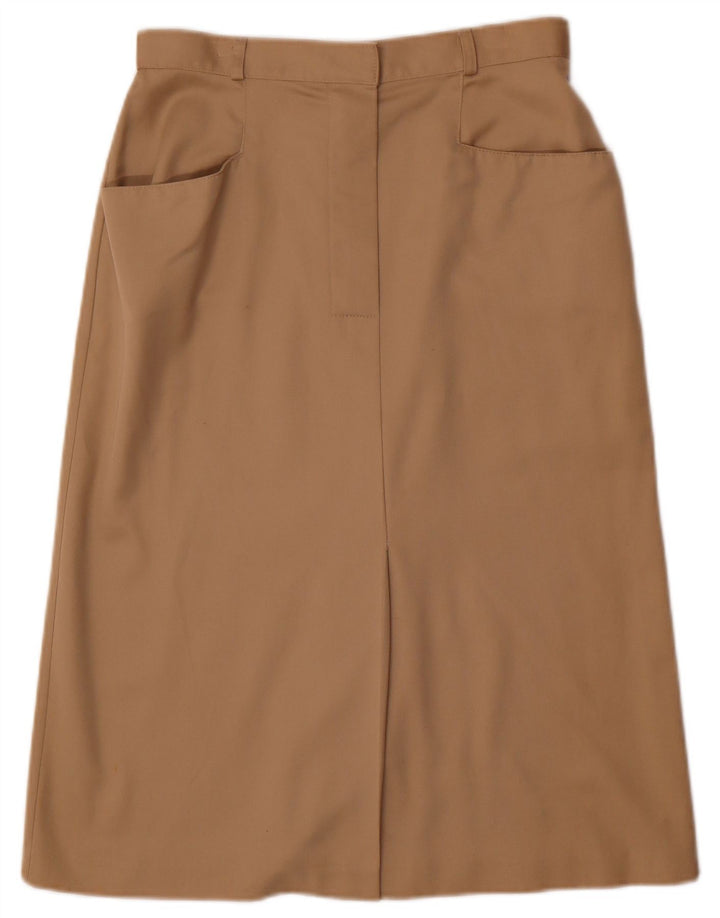 ST MICHAEL Womens Straight Skirt UK 14 Medium W30 Beige Polyester