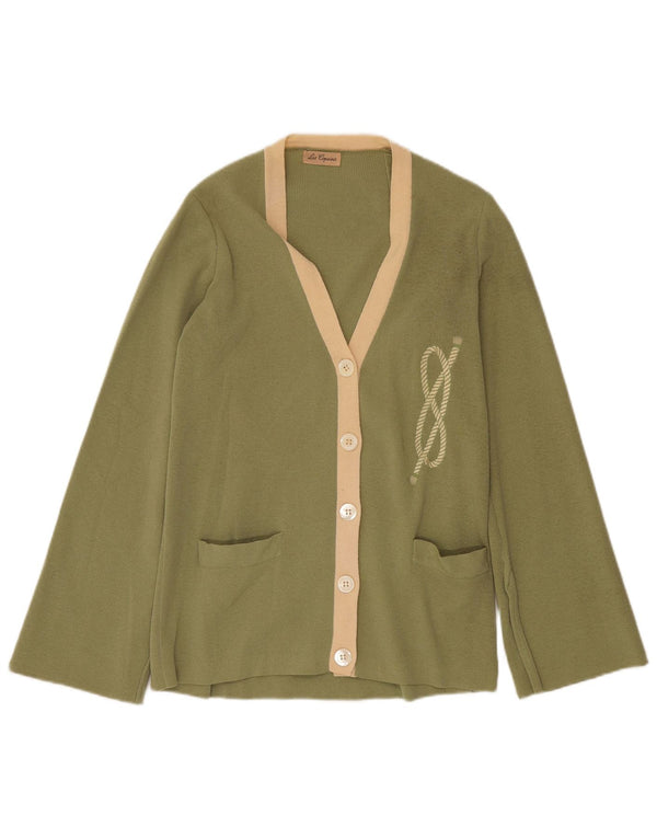 Sweter damski LES COPAINS UK 4 XS, wełna khaki