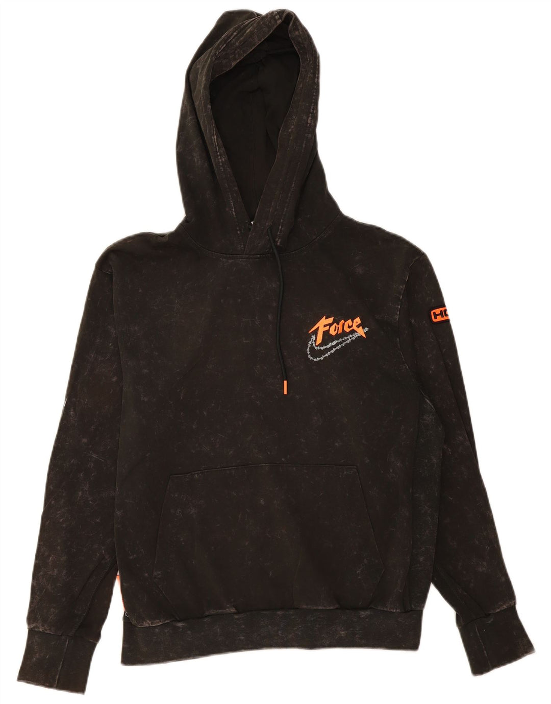 Męska bluza z kapturem Nike Dri Fit, średnia bawełna w kolorze khaki z plamkami