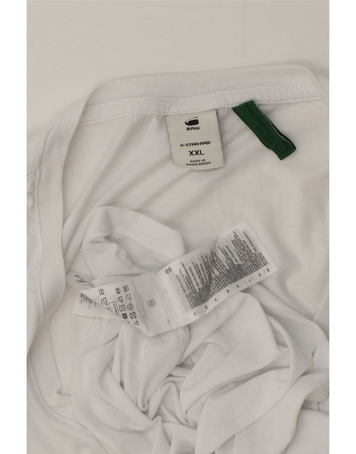Męska koszulka G-Star 2XL Biała bawełna