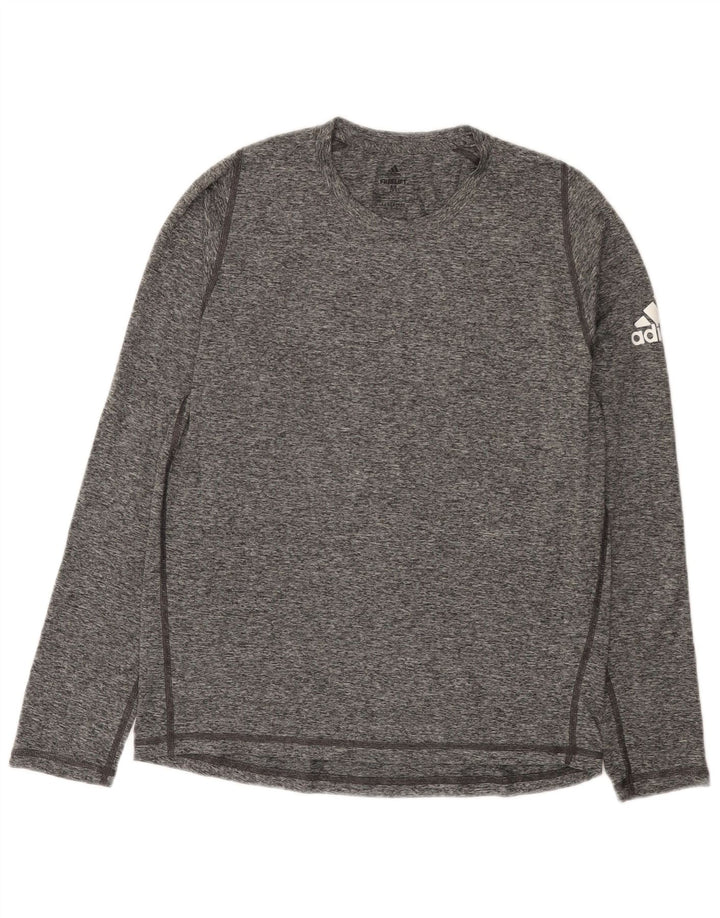 Adidas Męskie Aeroready Top z długim rękawem, średnioszare, nakrapiane