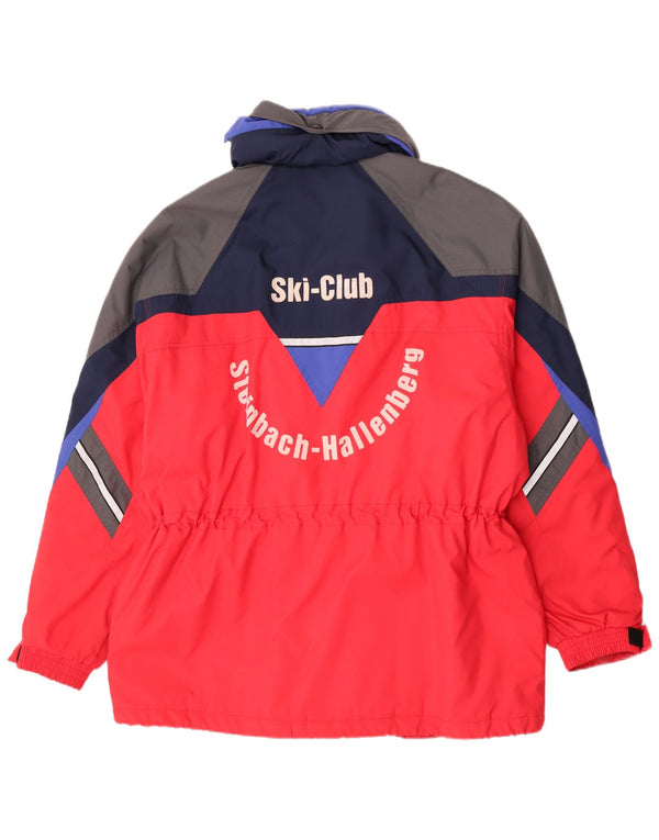 Diadora Mens Graphic Ski Jacket UK 42 XL Red Colourblock Polyester