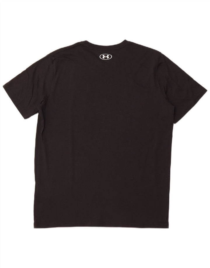 Męska koszulka z grafiką UNDER ARMOUR XL, czarna, bawełniana