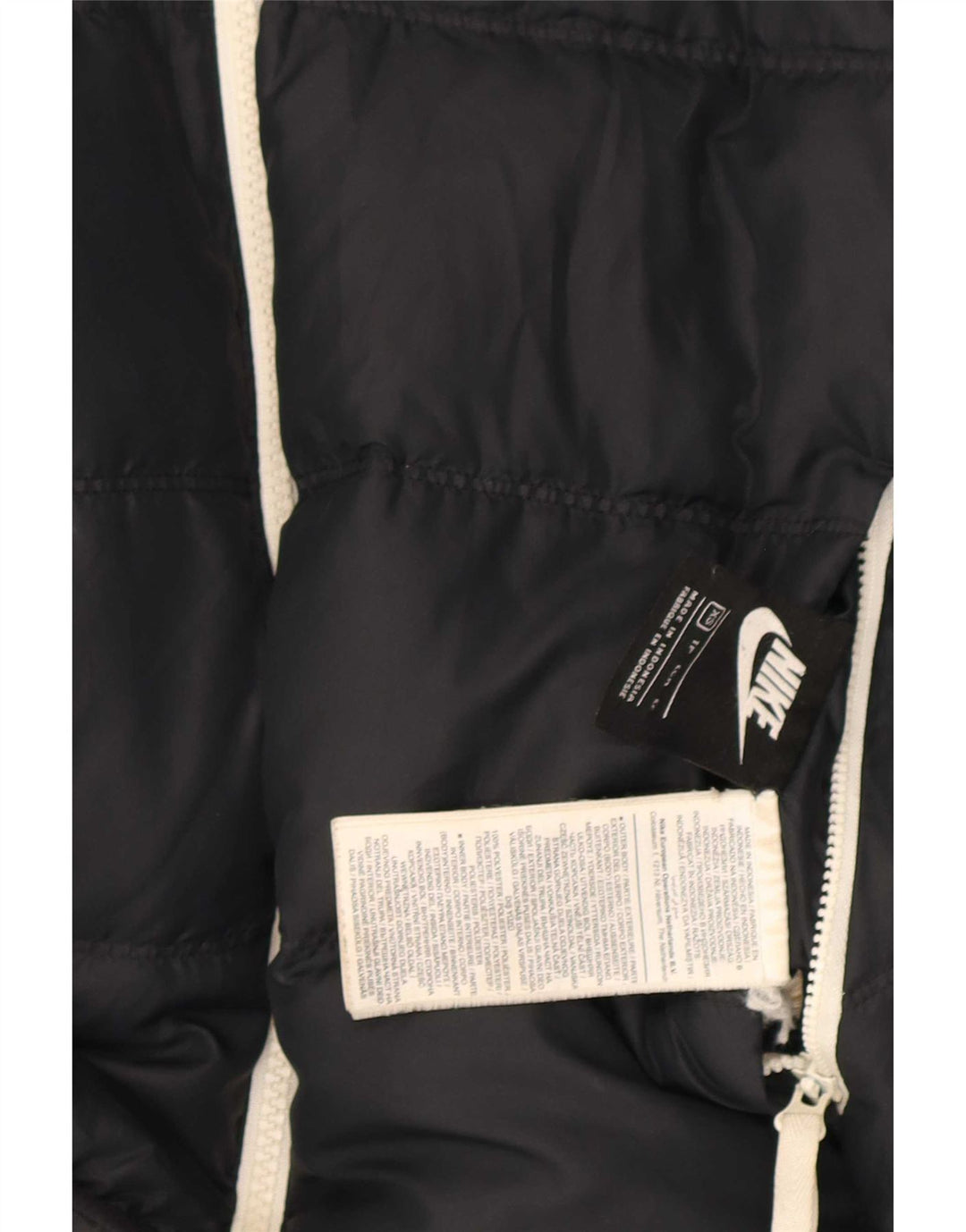 Damska, dwustronna, oversize'owa, wyściełana kurtka z kapturem Nike UK 6 XS, czarna
