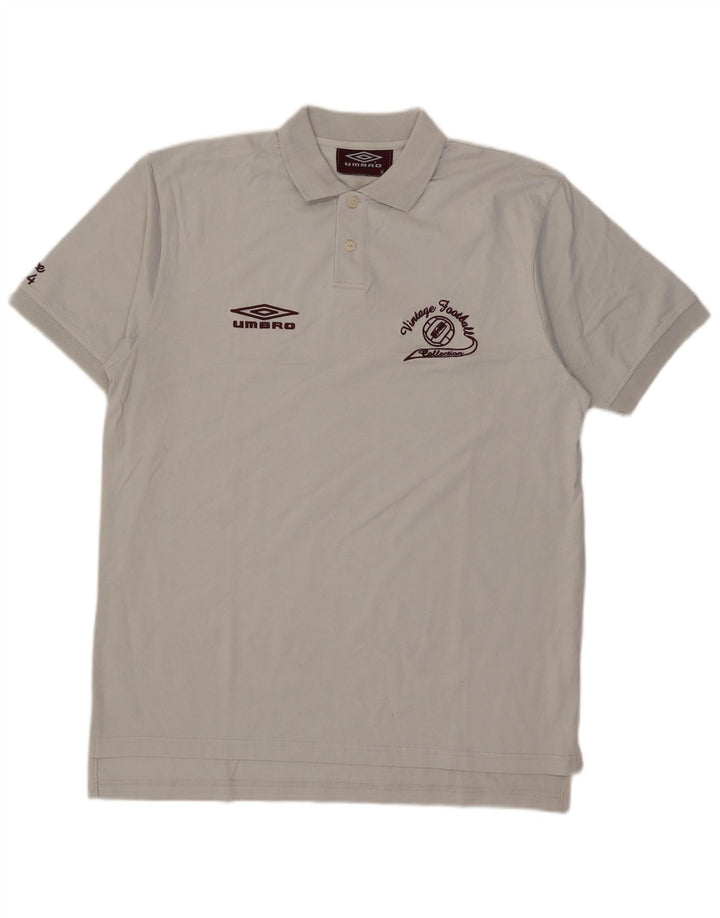 Męska koszulka polo z grafiką Umbro XL, szara bawełna
