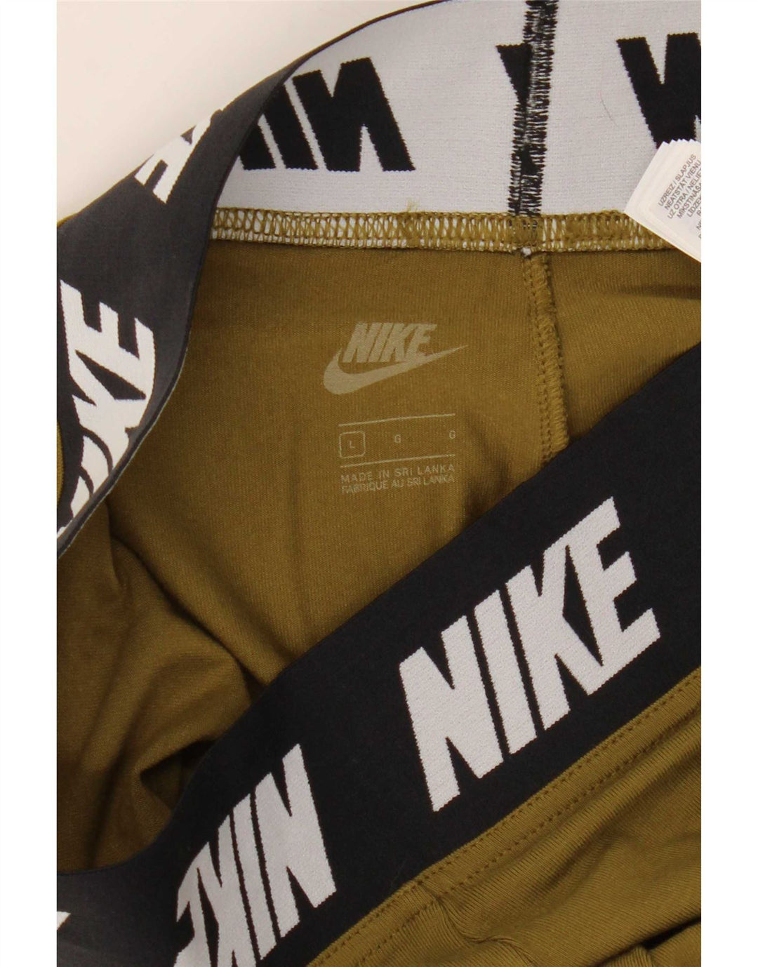 Damskie legginsy Nike Graphic UK 14, duże, bawełniane w kolorze khaki