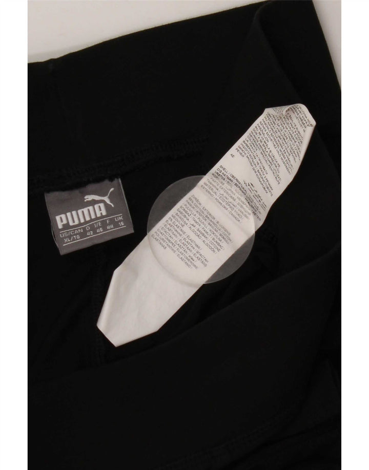 Damskie legginsy Puma Graphic UK 16, duże, czarne, bawełniane