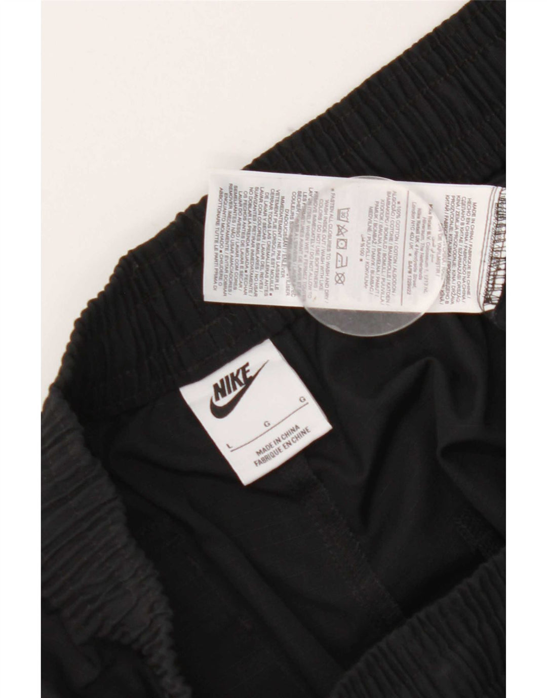 Męskie spodenki cargo Nike, duże, W34, czarne, bawełniane