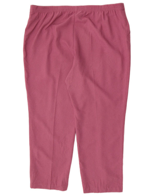 Spodnie damskie Marks & Spencer Slim Casual UK 20 2XL W40 L27 Różowa kratka
