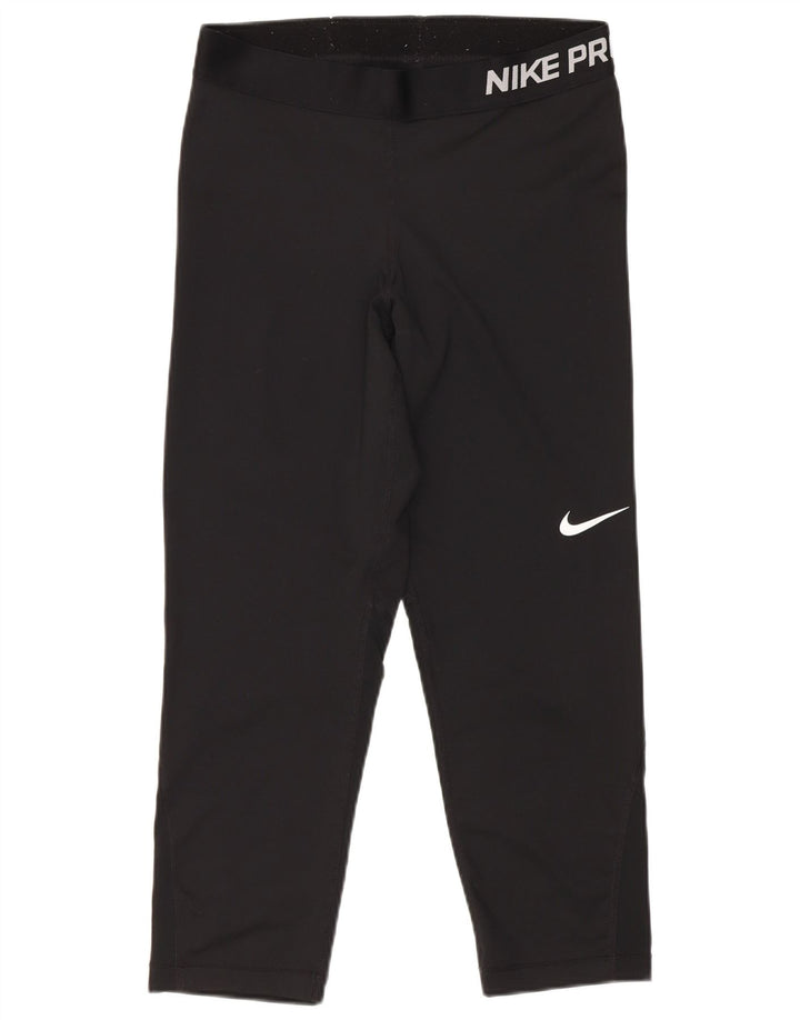 Damskie legginsy Nike Graphic Capri średnie W26 L21 czarne