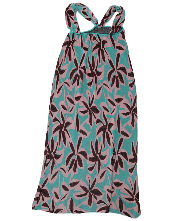 Sukienka damska Zara Maxi Sundress UK 12 Średni niebieski w kwiatową wiskozę