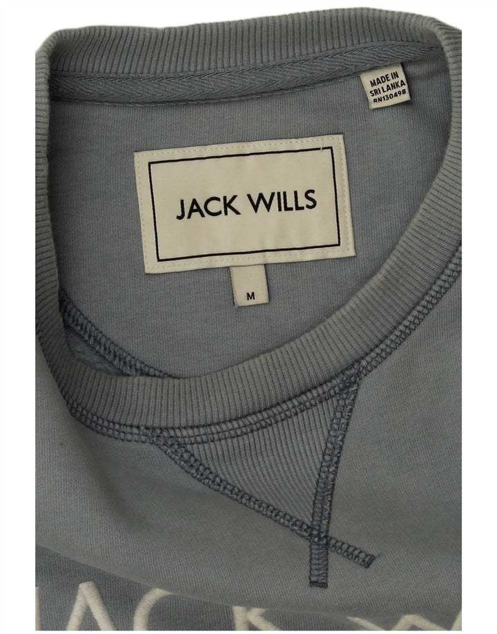 Męska bluza z grafiką Jack Wills, średnioniebieska, bawełniana