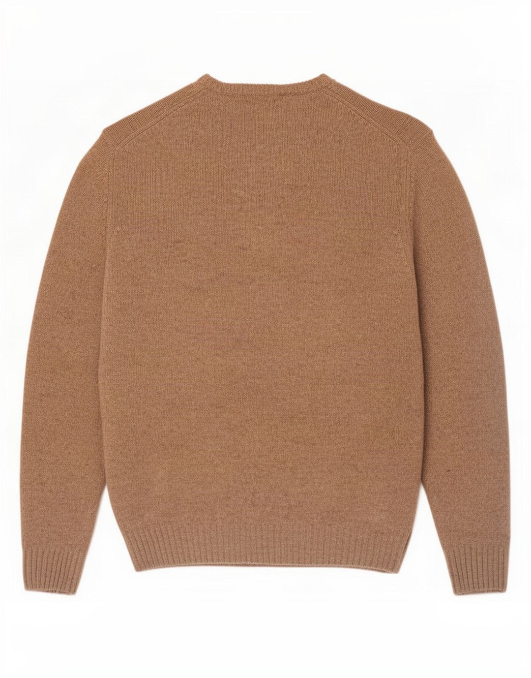 Marlboro Classics Męski sweter z okrągłym dekoltem, duży, beżowy, z owczej wełny