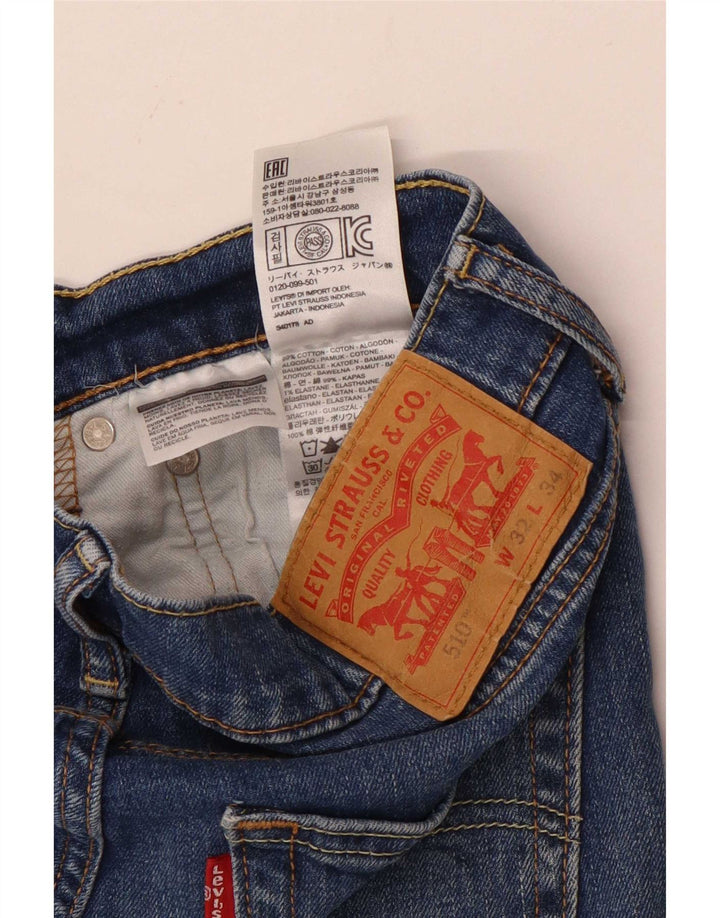 Męskie spodenki jeansowe Levi's 510 W32 Średnioniebieskie bawełniane