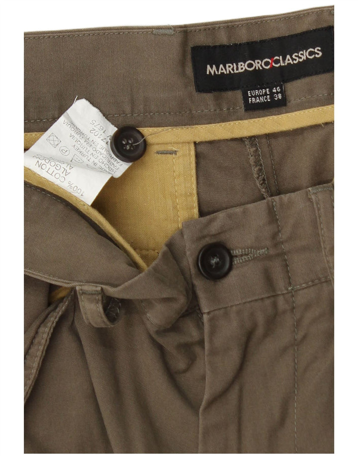 Męskie proste spodnie codzienne Marlboro Classics EU 46 Small W30 L34 Khaki