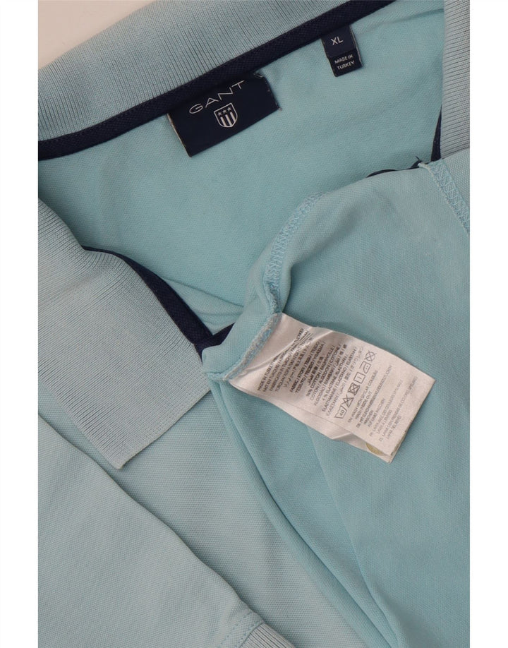 Męska koszulka polo Gant XL, niebieska, bawełniana
