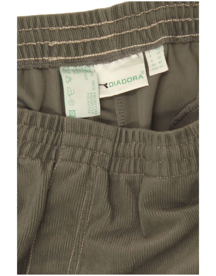 Męskie spodnie dresowe Diadora Cargo UK 42, duże, khaki, poliester