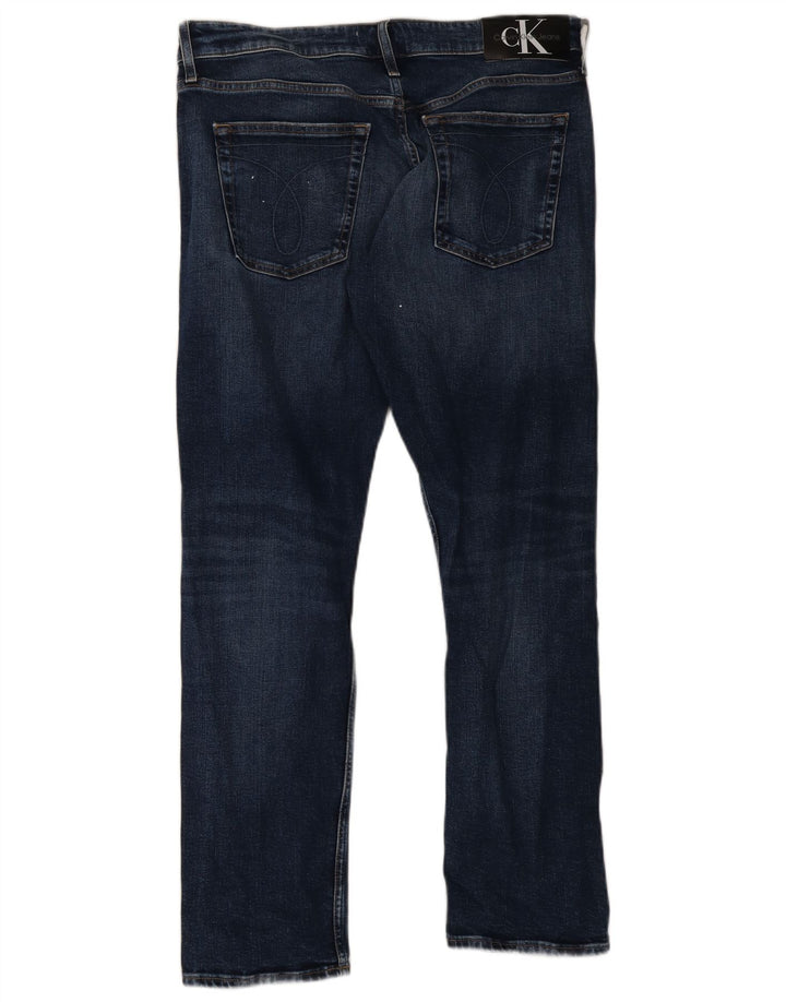 Męskie dżinsy Calvin Klein W34 L32 Niebieskie bawełniane