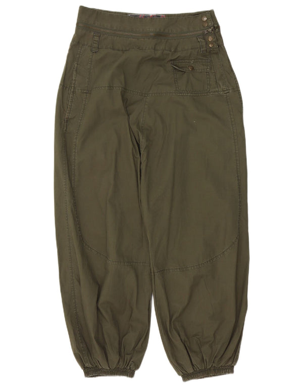 Damskie spodnie haremowe Desigual EU 38 Medium W28 L20 Khaki w kwiaty