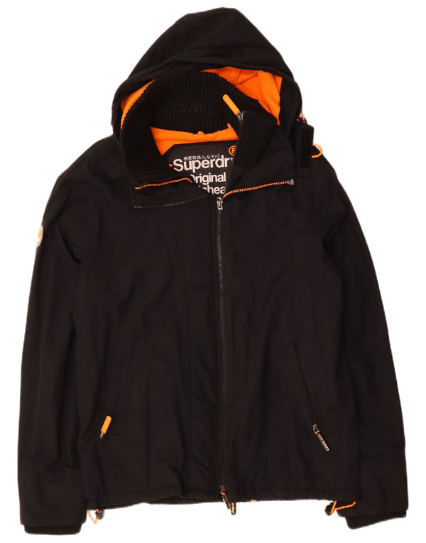 SUPERDRY Męska kurtka wiatrówka The Windcheater Graphic UK 42 XL w kolorze czarnym
