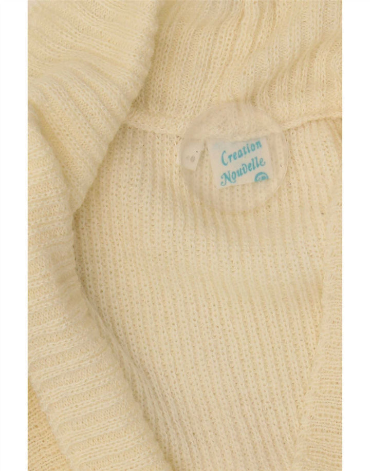 Creation damski sweter oversize IT 40 mały złamany biały akryl