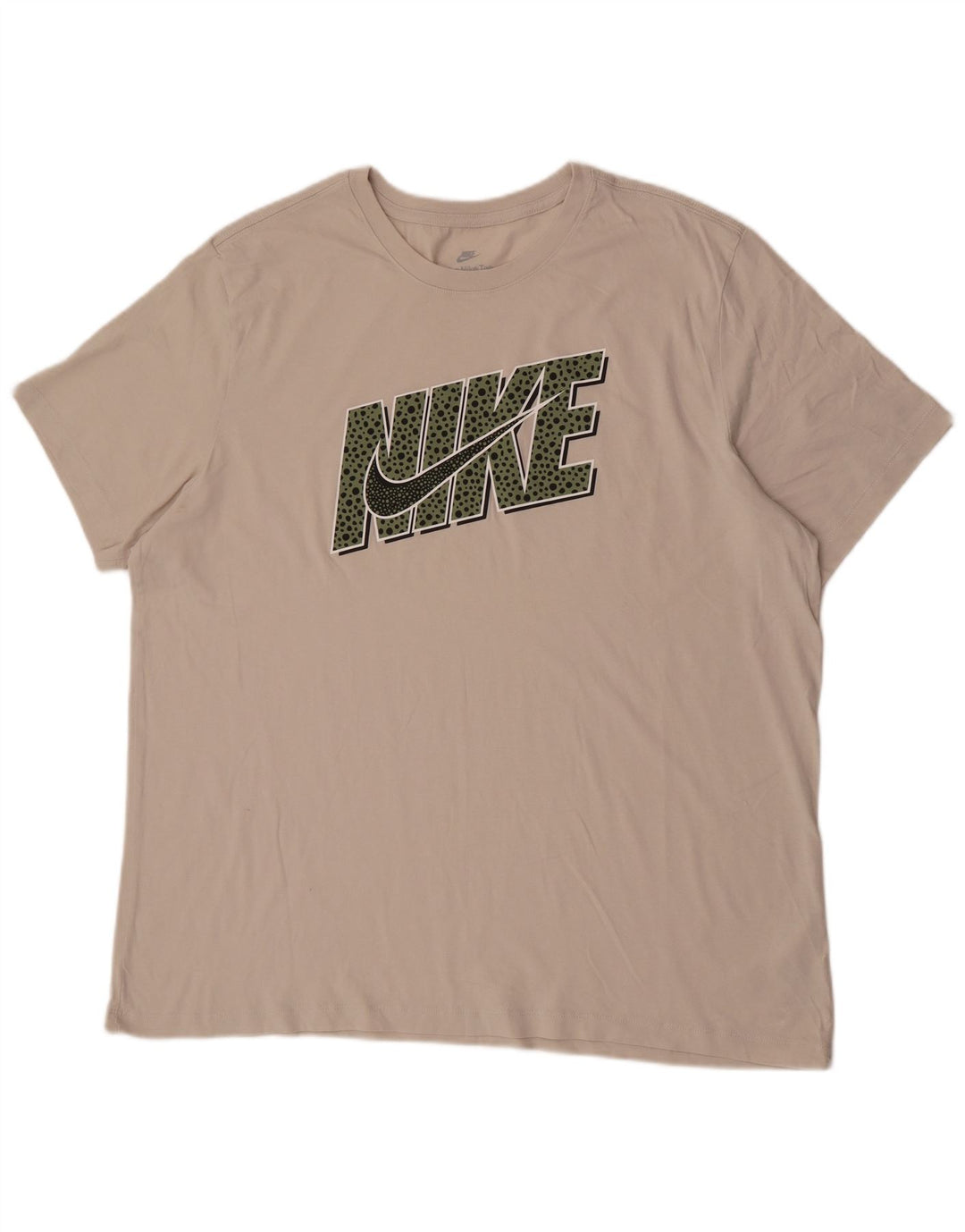 Męska koszulka z grafiką Nike Top 2XL, beżowa, bawełniana