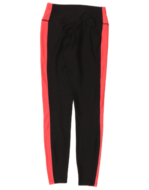 Damskie legginsy Nike Dri Fit UK 6 XS, czarne, sportowe, poliestrowe z blokami kolorów
