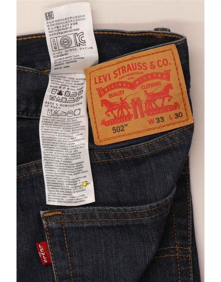 Męskie jeansy Levi's 502 Tapered W33 L30 Niebieskie bawełniane