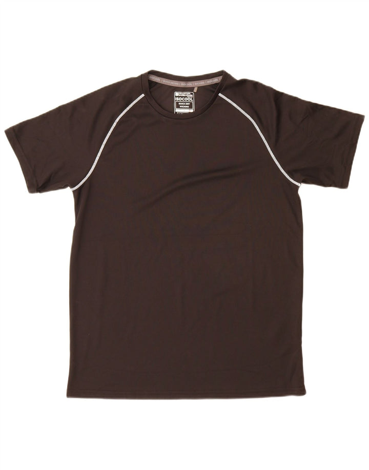 Męski T-shirt Mountain Warehouse IsoCool, średni czarny poliester