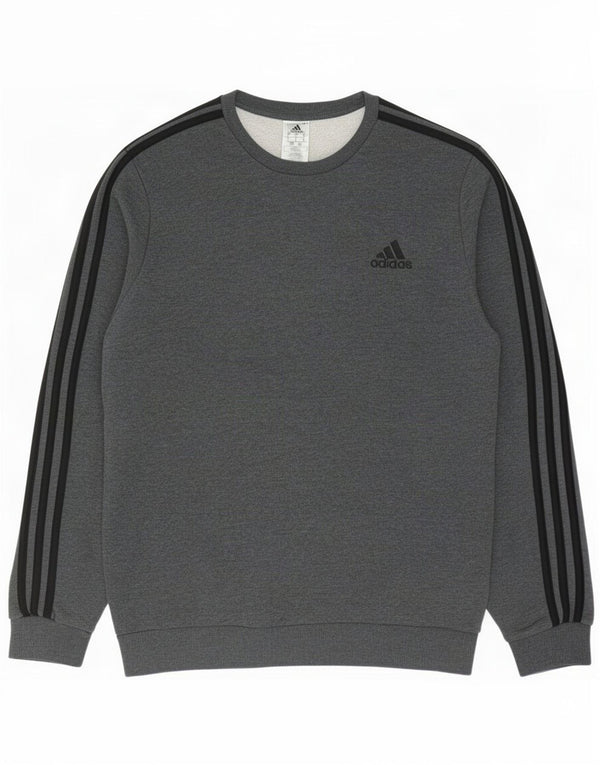 Bluza męska Adidas, duża, szara, bawełniana