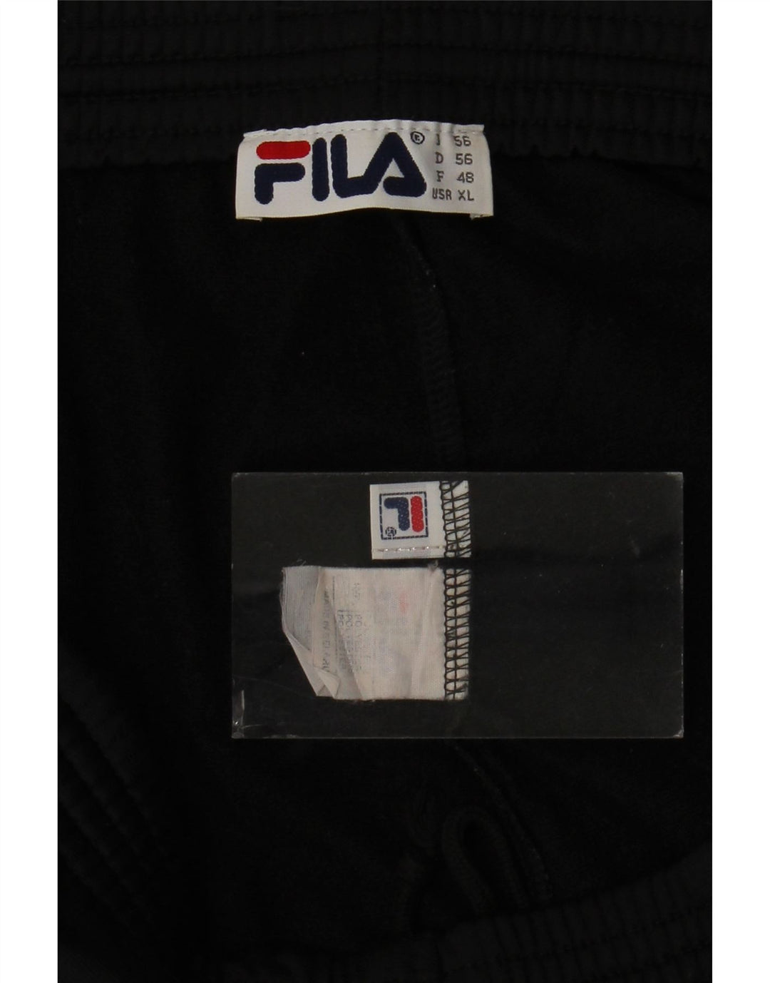 Męskie spodnie dresowe Fila XL, czarne, poliestrowe