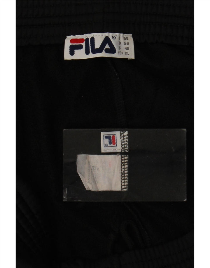Męskie spodnie dresowe Fila XL, czarne, poliestrowe