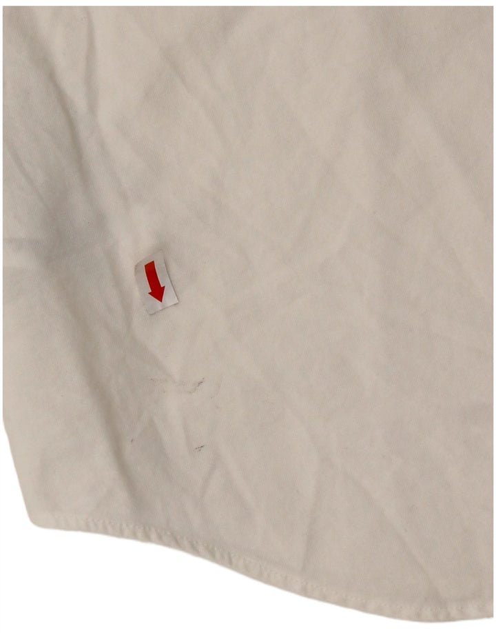 Koszula damska z krótkim rękawem RALPH LAUREN UK 16, duża, biała, bawełniana