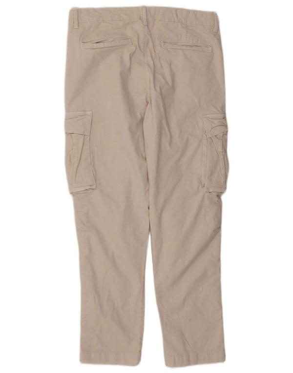Męskie spodnie cargo Zara EU 42 Large W32 L28 Off White Cotton